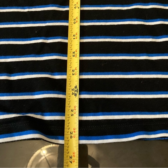 Vans Men's Black,Blue And White Striped Long Sleeve Shirt Size Small Casual Y2k - Picture 5 of 9